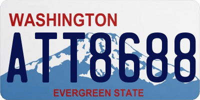 WA license plate ATT8688
