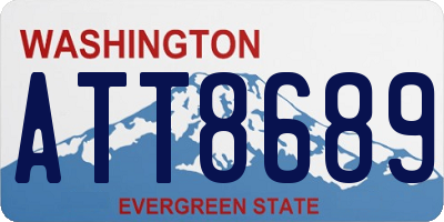 WA license plate ATT8689