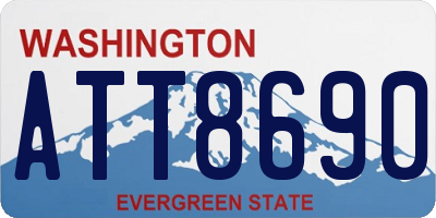 WA license plate ATT8690