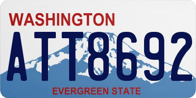 WA license plate ATT8692