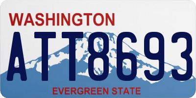 WA license plate ATT8693