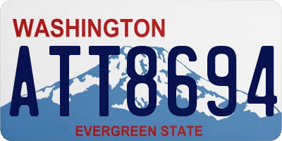 WA license plate ATT8694
