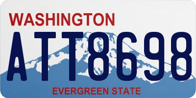 WA license plate ATT8698