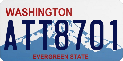 WA license plate ATT8701