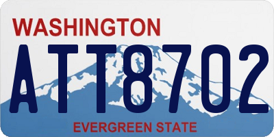 WA license plate ATT8702