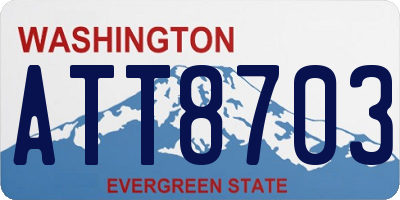 WA license plate ATT8703