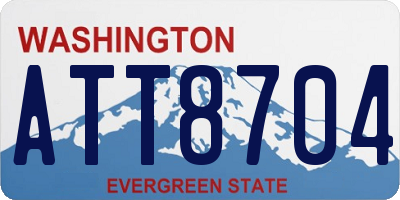 WA license plate ATT8704
