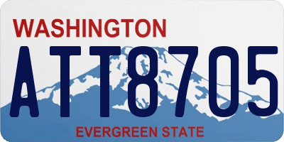WA license plate ATT8705
