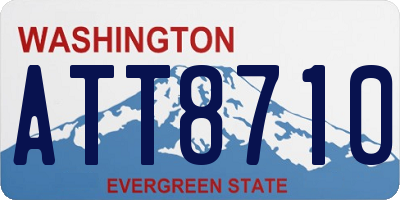 WA license plate ATT8710