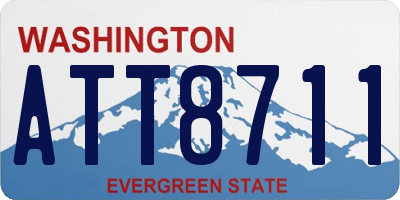 WA license plate ATT8711