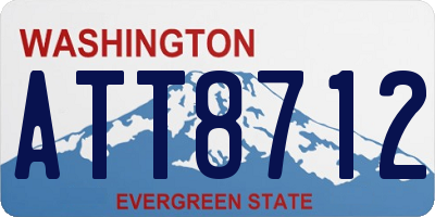 WA license plate ATT8712