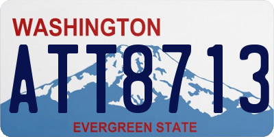WA license plate ATT8713