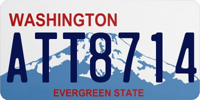 WA license plate ATT8714
