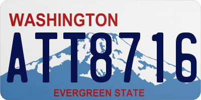 WA license plate ATT8716