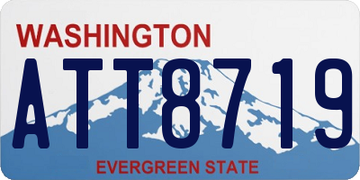 WA license plate ATT8719