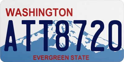WA license plate ATT8720