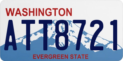 WA license plate ATT8721