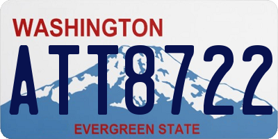 WA license plate ATT8722