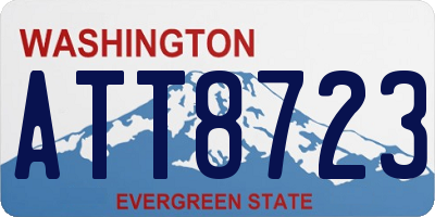 WA license plate ATT8723