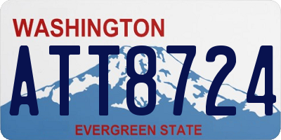 WA license plate ATT8724