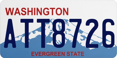 WA license plate ATT8726