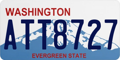 WA license plate ATT8727