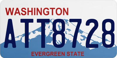 WA license plate ATT8728