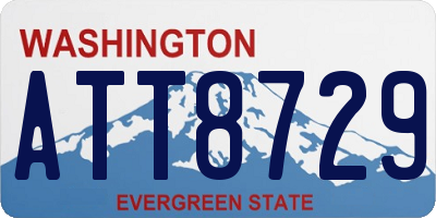 WA license plate ATT8729