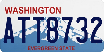 WA license plate ATT8732