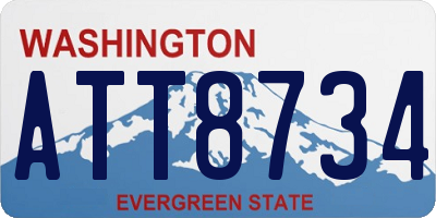 WA license plate ATT8734