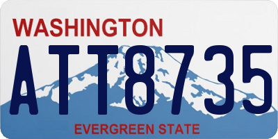 WA license plate ATT8735