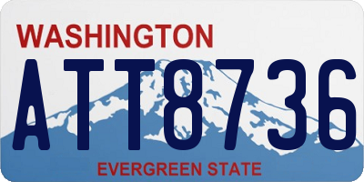 WA license plate ATT8736