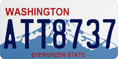 WA license plate ATT8737