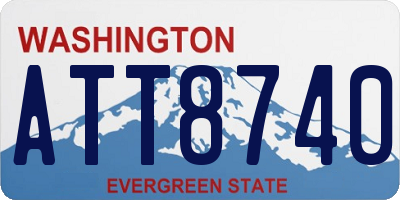 WA license plate ATT8740