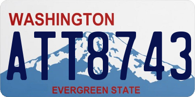 WA license plate ATT8743