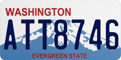 WA license plate ATT8746