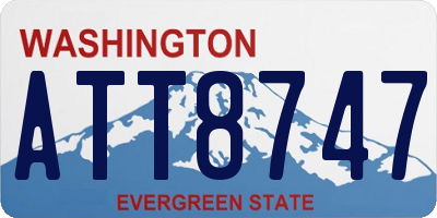 WA license plate ATT8747