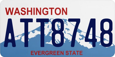 WA license plate ATT8748