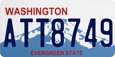 WA license plate ATT8749