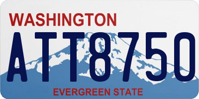 WA license plate ATT8750