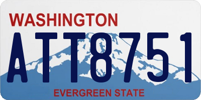 WA license plate ATT8751