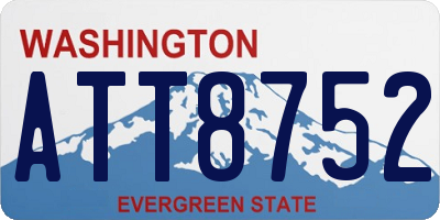 WA license plate ATT8752