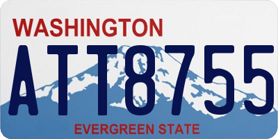 WA license plate ATT8755