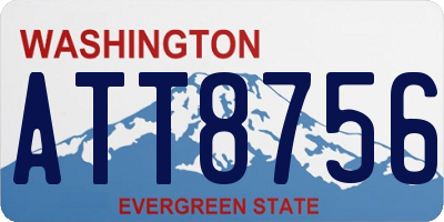 WA license plate ATT8756