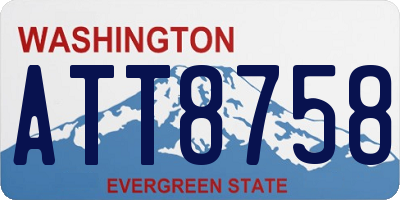WA license plate ATT8758