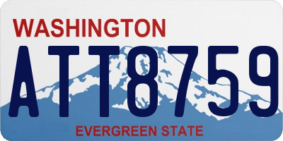 WA license plate ATT8759