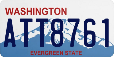 WA license plate ATT8761