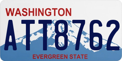 WA license plate ATT8762