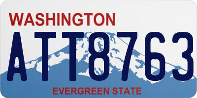 WA license plate ATT8763