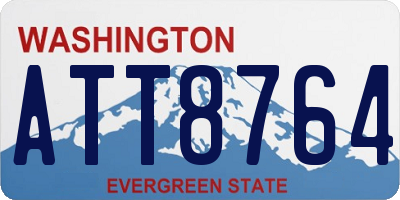 WA license plate ATT8764